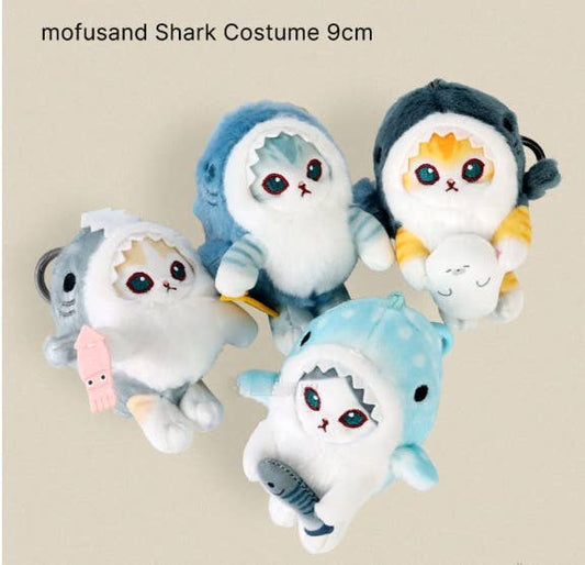 Mofusand Shark Costume Plush Keychain Bag Charm– 9cm