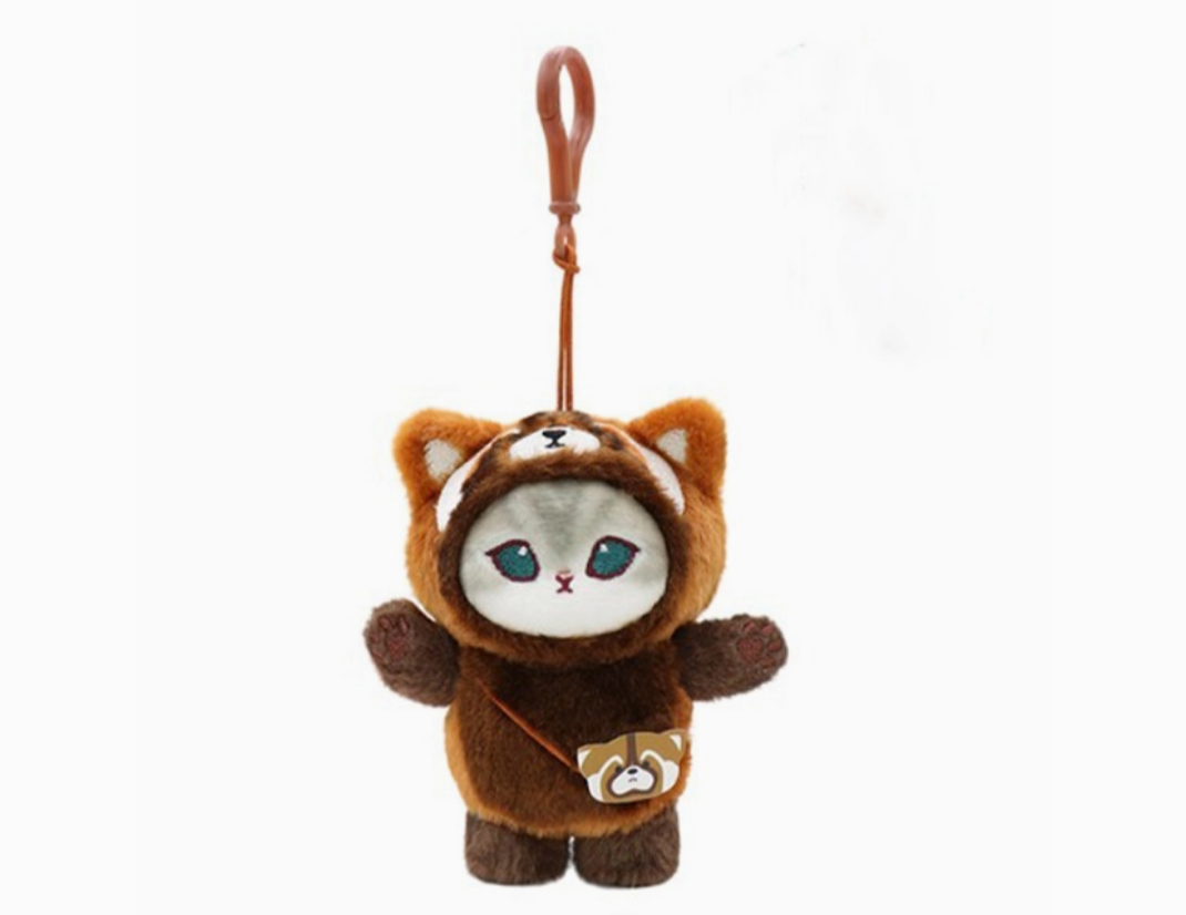 Mofusand Plush Keychain 9cm Racoon Animal Costume Series Japan Exclusive