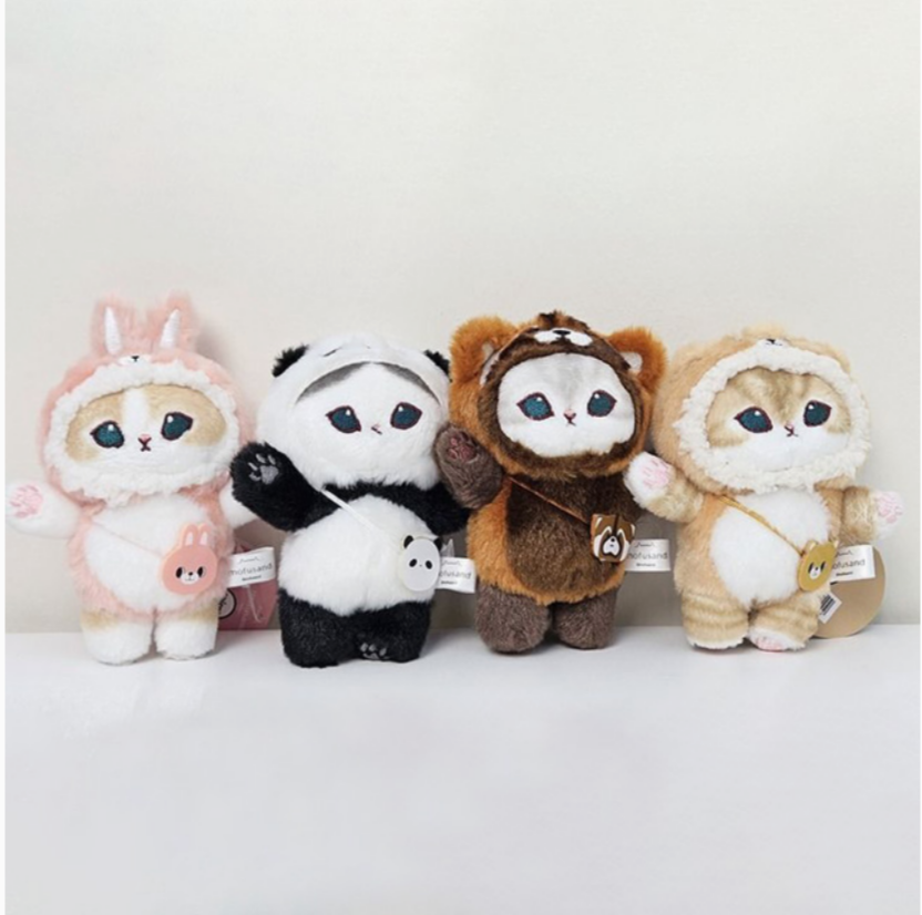 Mofusand Plush Keychain 9cm Racoon Animal Costume Series Japan Exclusive
